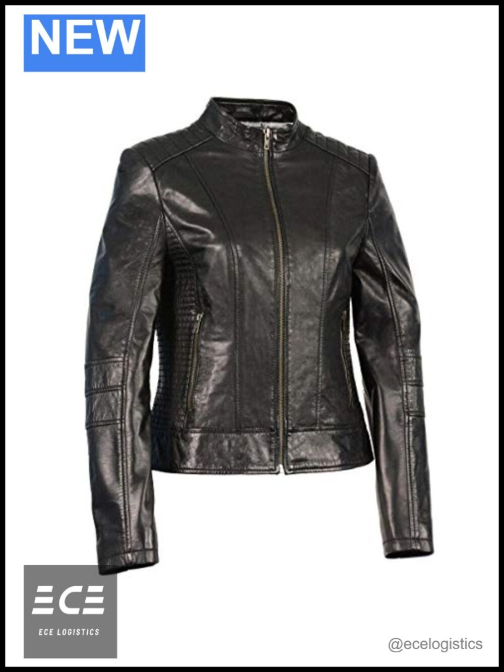 Milwaukee Leather Women's Zip Front Stand Up Collar Leather Jacket SFL2860